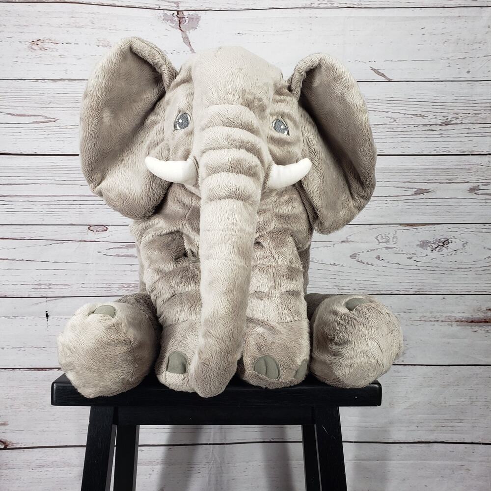 IKEA Gray Elephant Large 21'' Soft Stuffed Animal Plush
